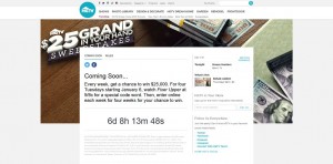 hgtv.com/25grand - HGTV 25 Grand in Your Hand Sweepstakes (code word)