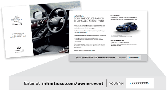 INFINITI Owner Appreciation Event mailer