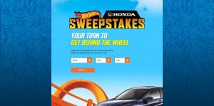 Hot Wheels Honda Kroger Sweepstakes at hotwheels.com/carsweeps