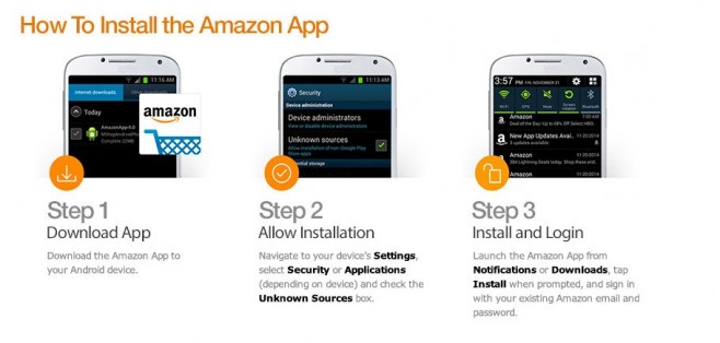 installing amazon app