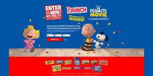 Nestlé Crunch and The Peanuts Movie Sweepstakes and Instant Win