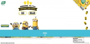 Minions Tic Tac Instant Win Game