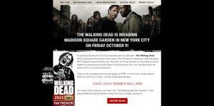 AMC.com/FanPremiereSweepstakes - The Walking Dead Fan Premiere Sweepstakes