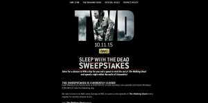 AMC's The Walking Dead Sleep With The Dead Sweepstakes