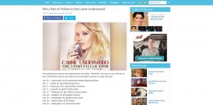 Ellen's Win a Pair of Tickets to See Carrie Underwood Giveaway