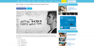 Ellen's Win Tickets to Justin Bieber’s Purpose World Tour Giveaway