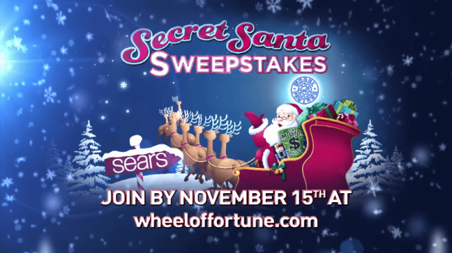 Wheel of Fortune Secret Santa Sweepstakes 2016