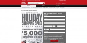 Guitar Center Holiday Shopping Spree Sweepstakes