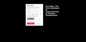 Star Wars: The Force Awakens and Coca-Cola In-Theatre Sweepstakes