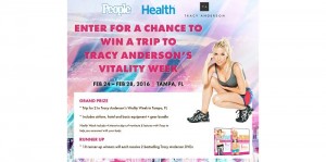 PEOPLE Get Fit! Tracy Anderson Vitality Week Sweepstakes