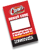 Raising Cane's Peel The Love bonus code game piece