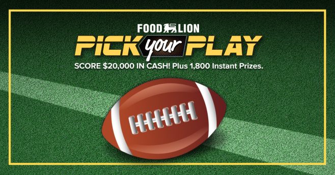 Food Lion Pick Your Play Sweepstakes 2017 (FoodLion.com/PickYourPlay)