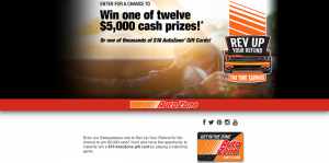 AutoZoneTaxTime.com AutoZone Tax Time Giveaway 2016