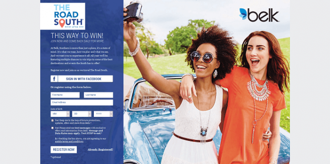 Belk.com/RoadSouthSweeps: Belk.com The Road South Sweepstakes 2016