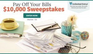 Pay off Your Bills $10,000 Sweepstakes