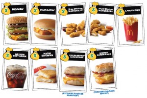 2016 McDonalds MONOPOLY Food Items