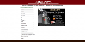 Bigelow Tea & ShopRite Hot Tea Month Sweepstakes