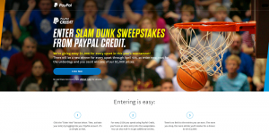 PayPal Credit Slam Dunk Sweepstakes