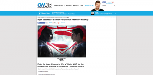 Ryan Seacrest Batman v Superman Dawn of Justice Premiere Sweepstakes