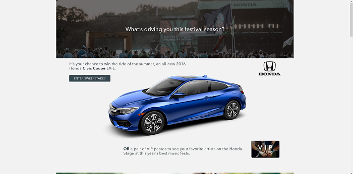 Honda civic music sweepstakes #5