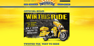 Twisted Tea Text To Ride Sweepstakes