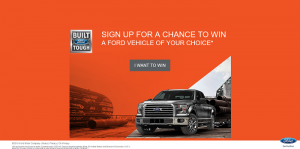 2016 Ford Vehicle Sweepstakes