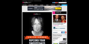 Radio.com Keith Urban Ripcord Tour Sweepstakes