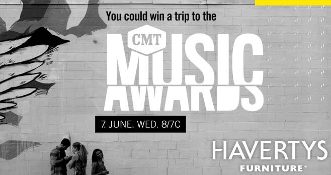 CMT Music Awards Havertys Sweepstakes 2017 (HavertysVIP.com)