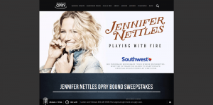 Grand Ole Opry Jennifer Nettles Opry Bound Sweepstakes