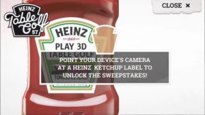 heinz table games sweeps scan