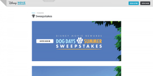 Disney Movie Rewards Dog Days of Summer Sweepstakes