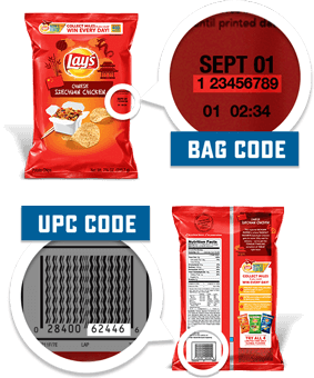 lays bag codes