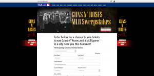 MLB Guns N' Roses Sweepstakes