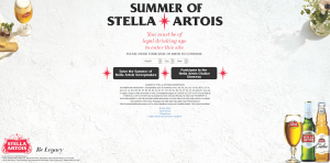 Summer of Stella Artois Sweepstakes