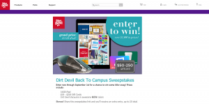 Dirt Devil Back To Campus Sweepstakes