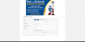 Fuller Brush Vacuums Vac to School Sweepstakes