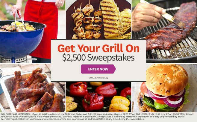 BHG Get Your Grill On $2,500 Sweepstakes