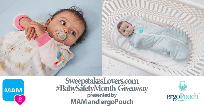 SweepstakesLovers.com #BabySafetyMonth Giveaway presented by MAM and ergoPouch