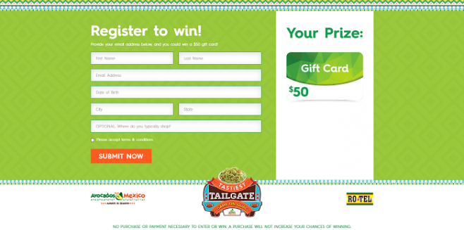 Avocados From Mexico Tastiest Tailgate Sweepstakes