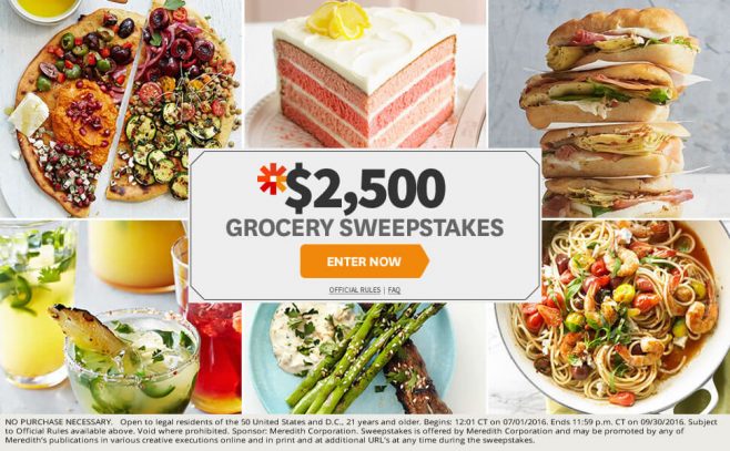 BHG $2,500 Grocery Sweepstakes