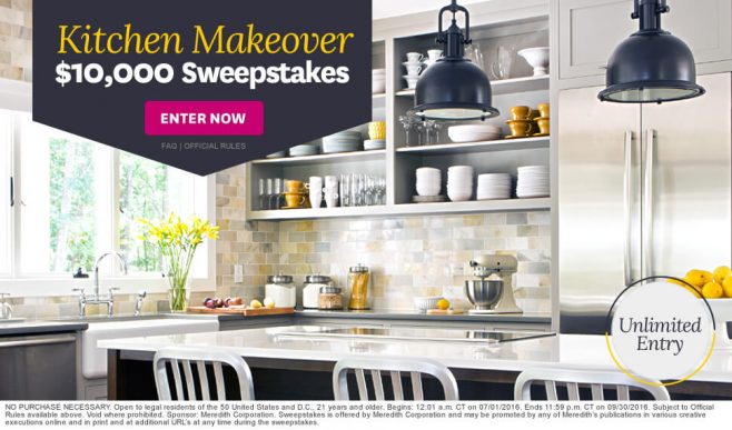 The BHG Kitchen Makeover $10,000 Sweepstakes