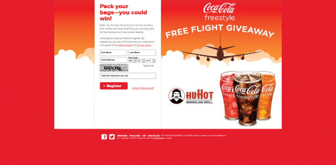 HuHot & Coca-Cola Free Flight Giveaway