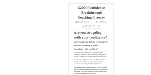 $2000 Confidence Breakthrough Coaching Giveway