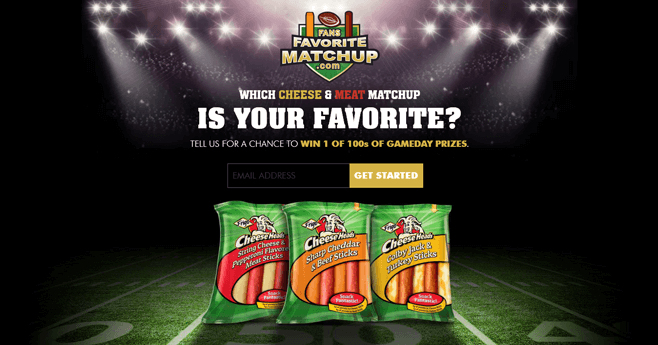 FansFavoriteMatchup.com - Frigo Cheese Heads Fans Favorite Matchup Sweepstakes