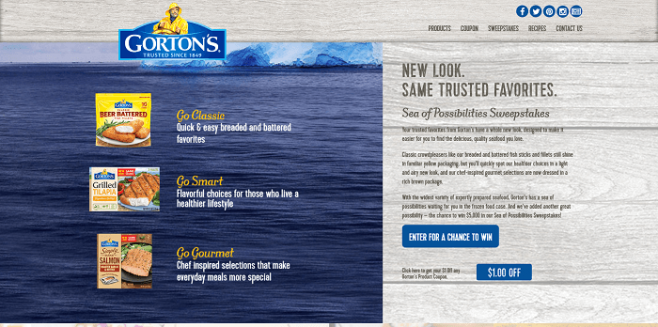 Gorton's Sea of Possibilities Sweepstakes