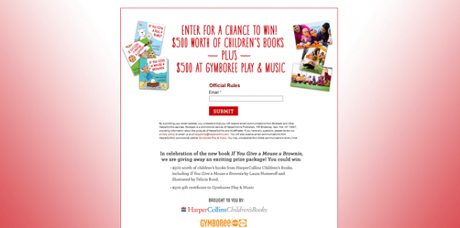 HarperCollins / Gymboree Sweepstakes