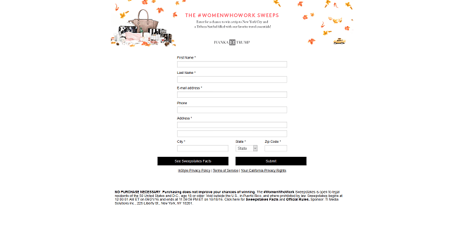 InStyle & Ivanka Trump #WomenWhoWork Sweepstakes