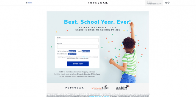 PopSugar Back-to-School Sweepstakes