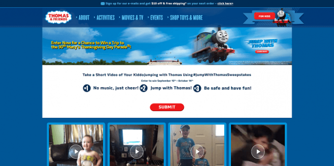 Jump With Thomas Sweepstakes