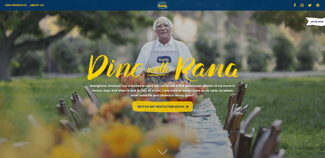 Giovanni Rana Dine with Rana Sweepstakes